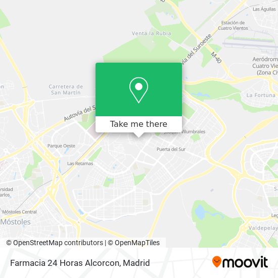 Farmacia 24 Horas Alcorcon map