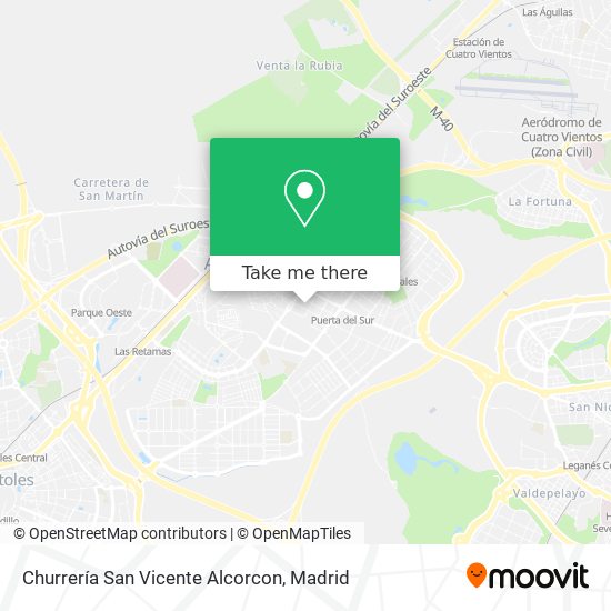 Churrería San Vicente Alcorcon map