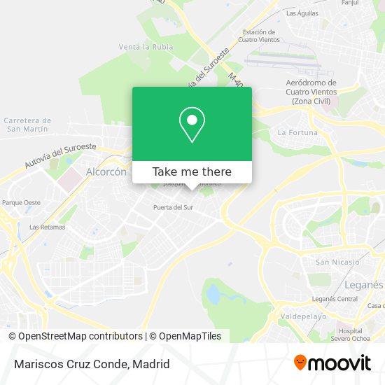 Mariscos Cruz Conde map