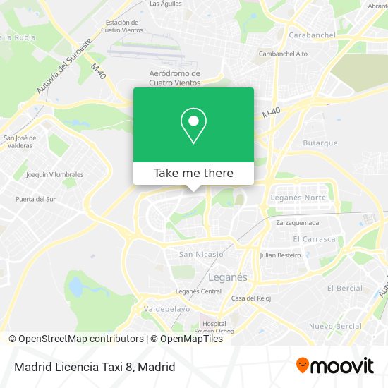 Madrid Licencia Taxi 8 map