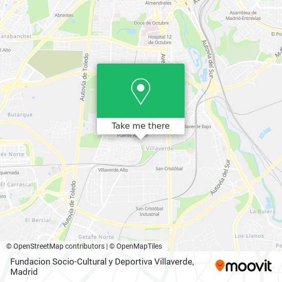 mapa Fundacion Socio-Cultural y Deportiva Villaverde