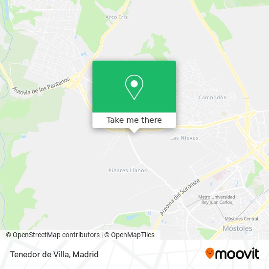 mapa Tenedor de Villa