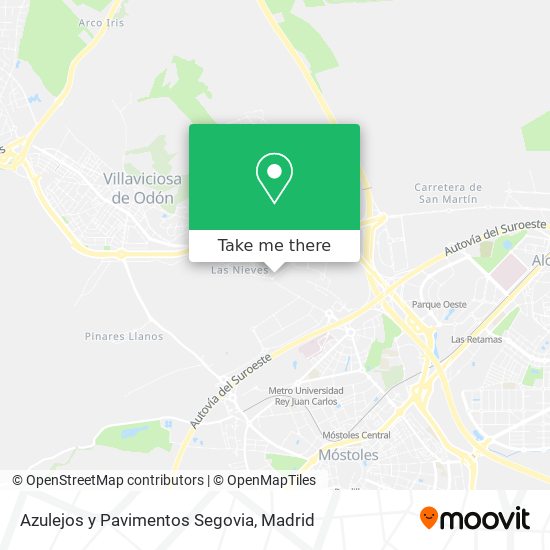 mapa Azulejos y Pavimentos Segovia