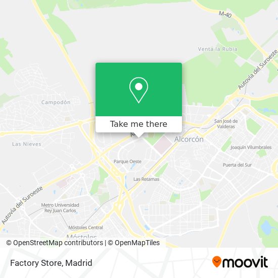 Factory Store map