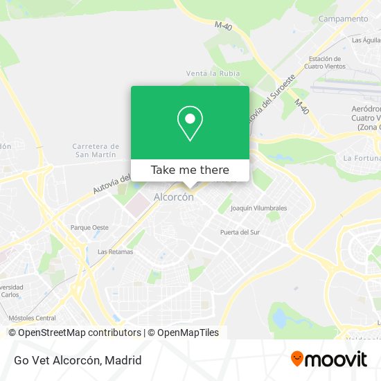 Go Vet Alcorcón map