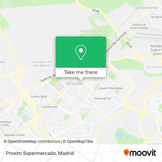Proxim Supermercado map