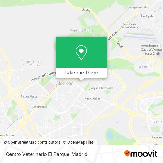 Centro Veterinario El Parque map