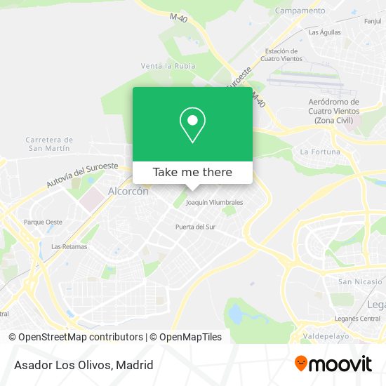 mapa Asador Los Olivos