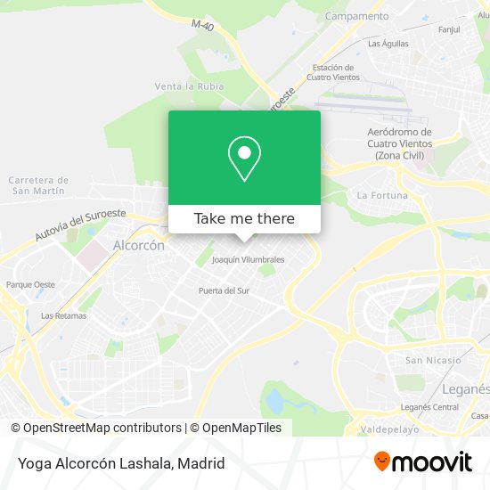 Yoga Alcorcón Lashala map