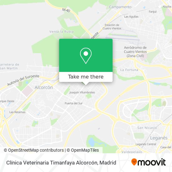 Clínica Veterinaria Timanfaya Alcorcón map