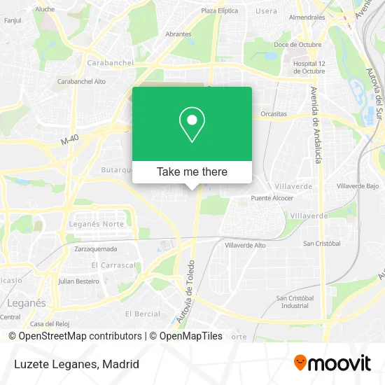 Luzete Leganes map