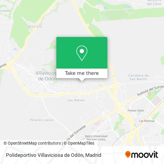 mapa Polideportivo Villaviciosa de Odón