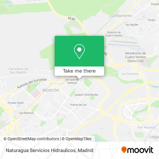 Naturagua Servicios Hidraulicos map