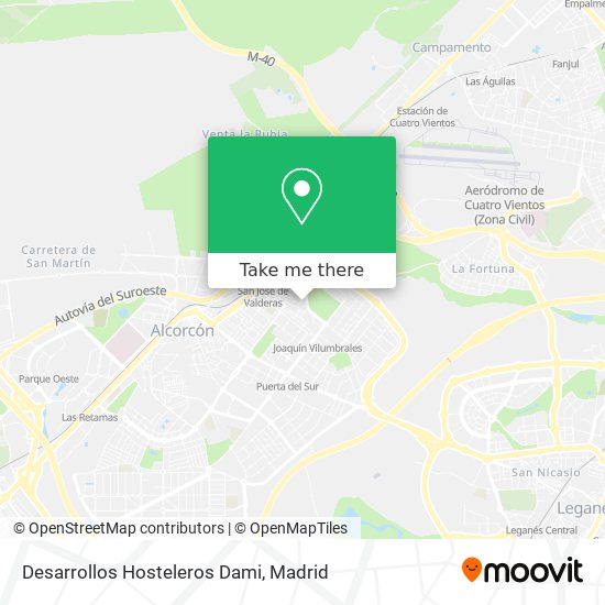 Desarrollos Hosteleros Dami map