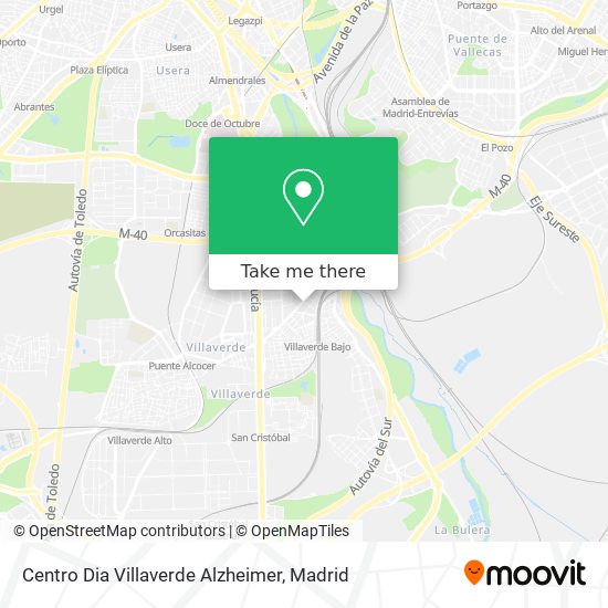 Centro Dia Villaverde Alzheimer map