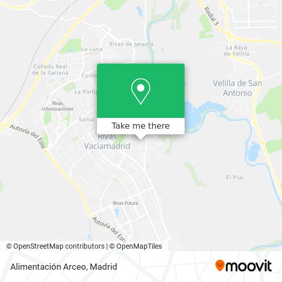 Alimentación Arceo map