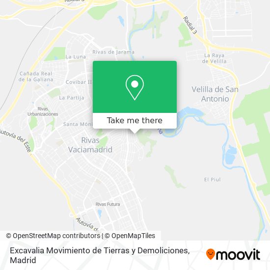 Excavalia Movimiento de Tierras y Demoliciones map