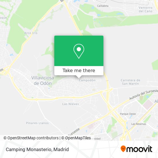 Camping Monasterio map