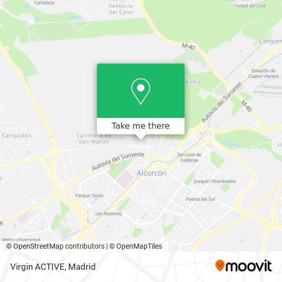 Virgin ACTIVE map