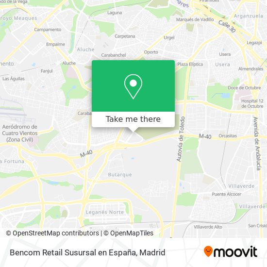 Bencom Retail Susursal en España map