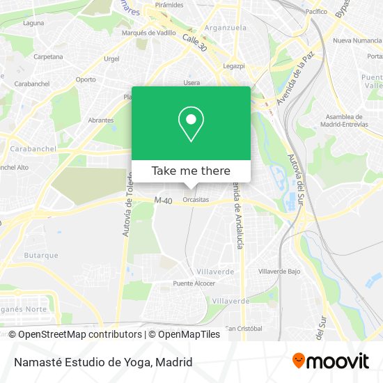 mapa Namasté Estudio de Yoga