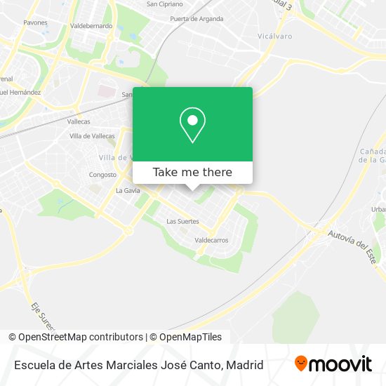 Escuela de Artes Marciales José Canto map