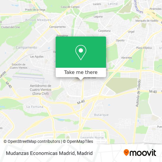 Mudanzas Economicas Madrid map