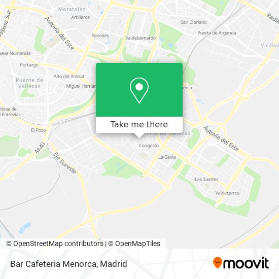 Bar Cafeteria Menorca map