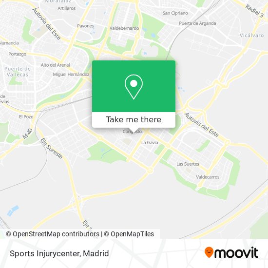 Sports Injurycenter map