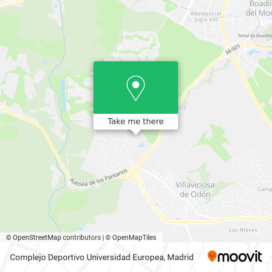 Complejo Deportivo Universidad Europea map