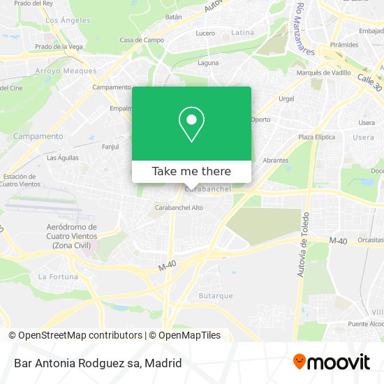 Bar Antonia Rodguez sa map