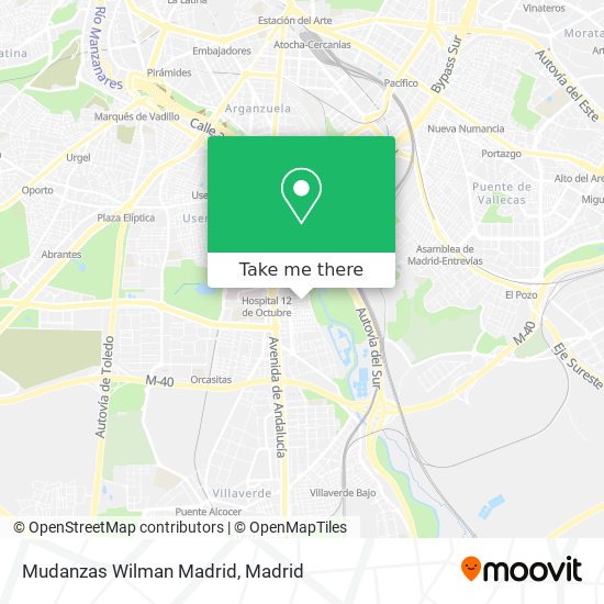 Mudanzas Wilman Madrid map