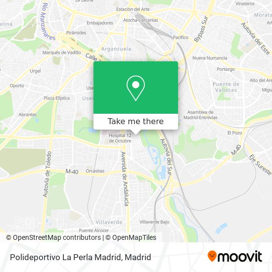 Polideportivo La Perla Madrid map