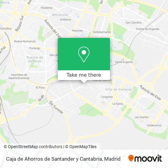 Caja de Ahorros de Santander y Cantabria map