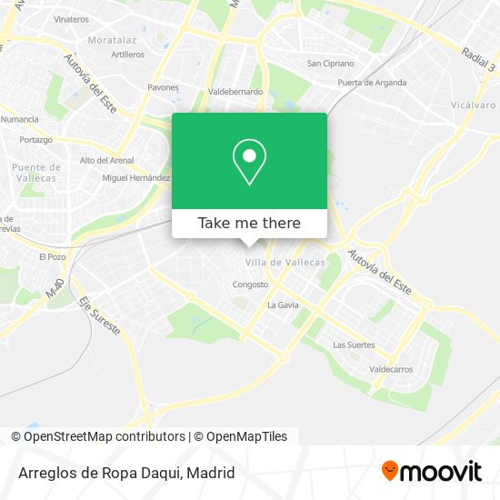 How to get to Arreglos de Daqui in Madrid by Bus, Metro Train?
