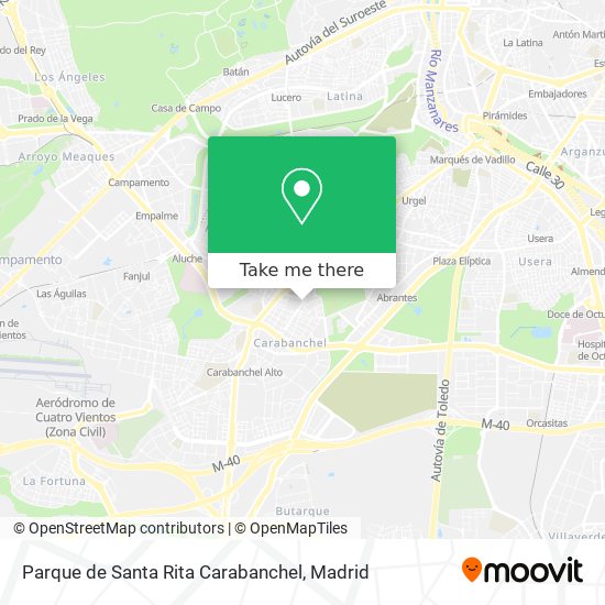 Parque de Santa Rita Carabanchel map