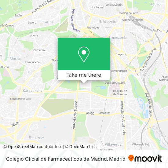 Colegio Oficial de Farmaceuticos de Madrid map