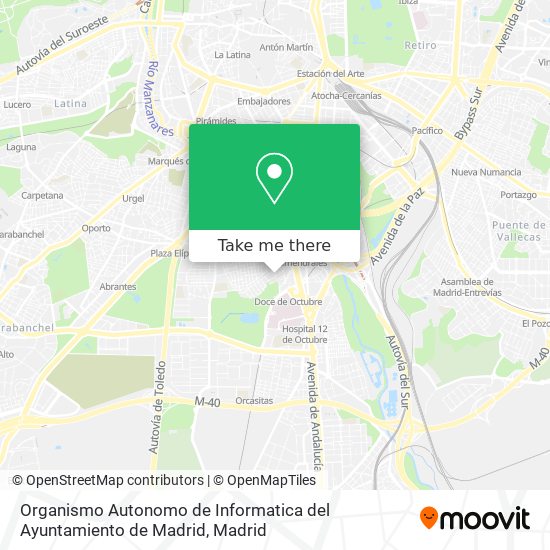 Organismo Autonomo de Informatica del Ayuntamiento de Madrid map