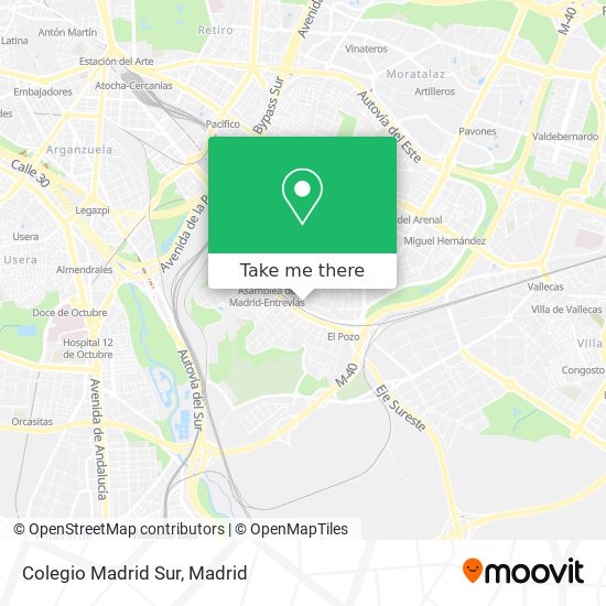 mapa Colegio Madrid Sur