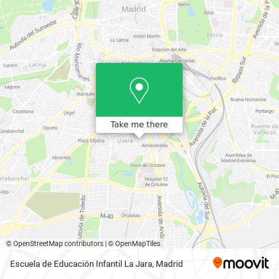 mapa Escuela de Educación Infantil La Jara