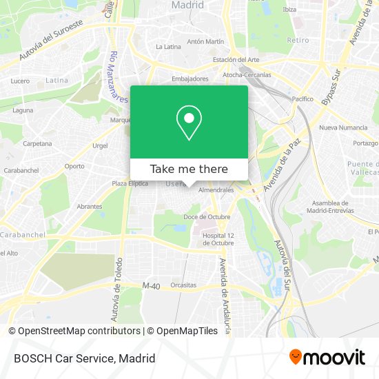 mapa BOSCH Car Service