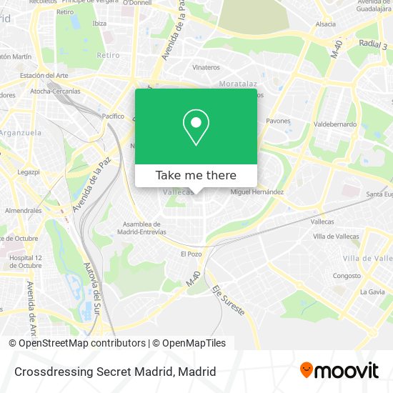 Crossdressing Secret Madrid map