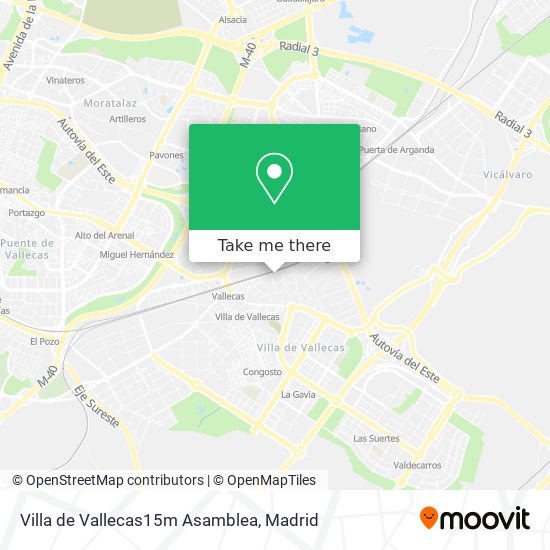 mapa Villa de Vallecas15m Asamblea