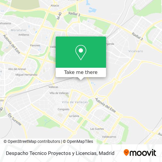Despacho Tecnico Proyectos y Licencias map