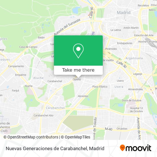 mapa Nuevas Generaciones de Carabanchel