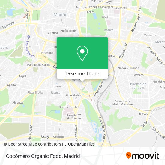 mapa Cocómero Organic Food