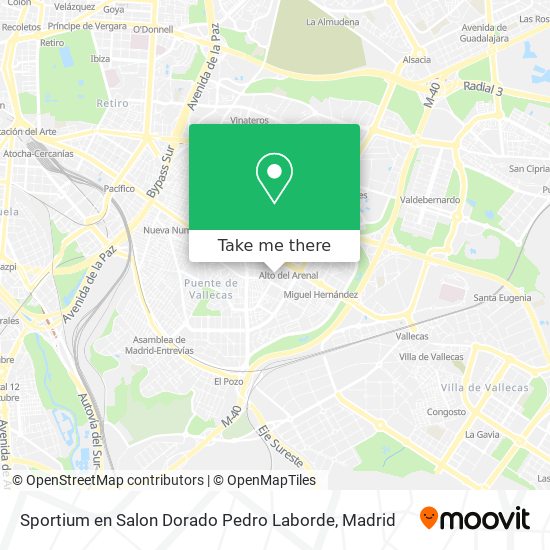 mapa Sportium en Salon Dorado Pedro Laborde