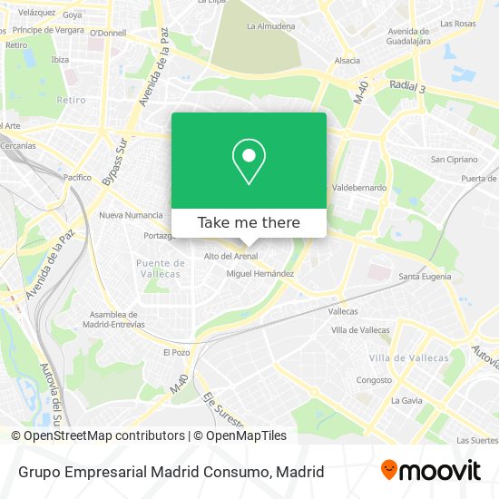 Grupo Empresarial Madrid Consumo map