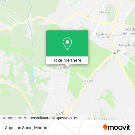 Aupair in Spain map