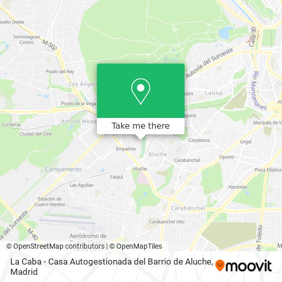 mapa La Caba - Casa Autogestionada del Barrio de Aluche